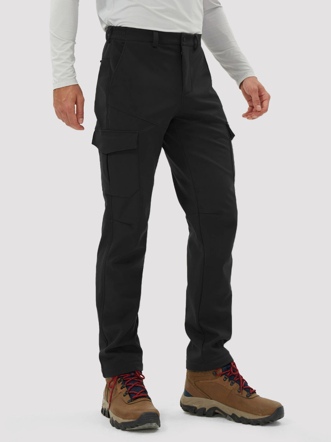 Men's Fleece-Lined Waterproof Cargo Hiking Pants