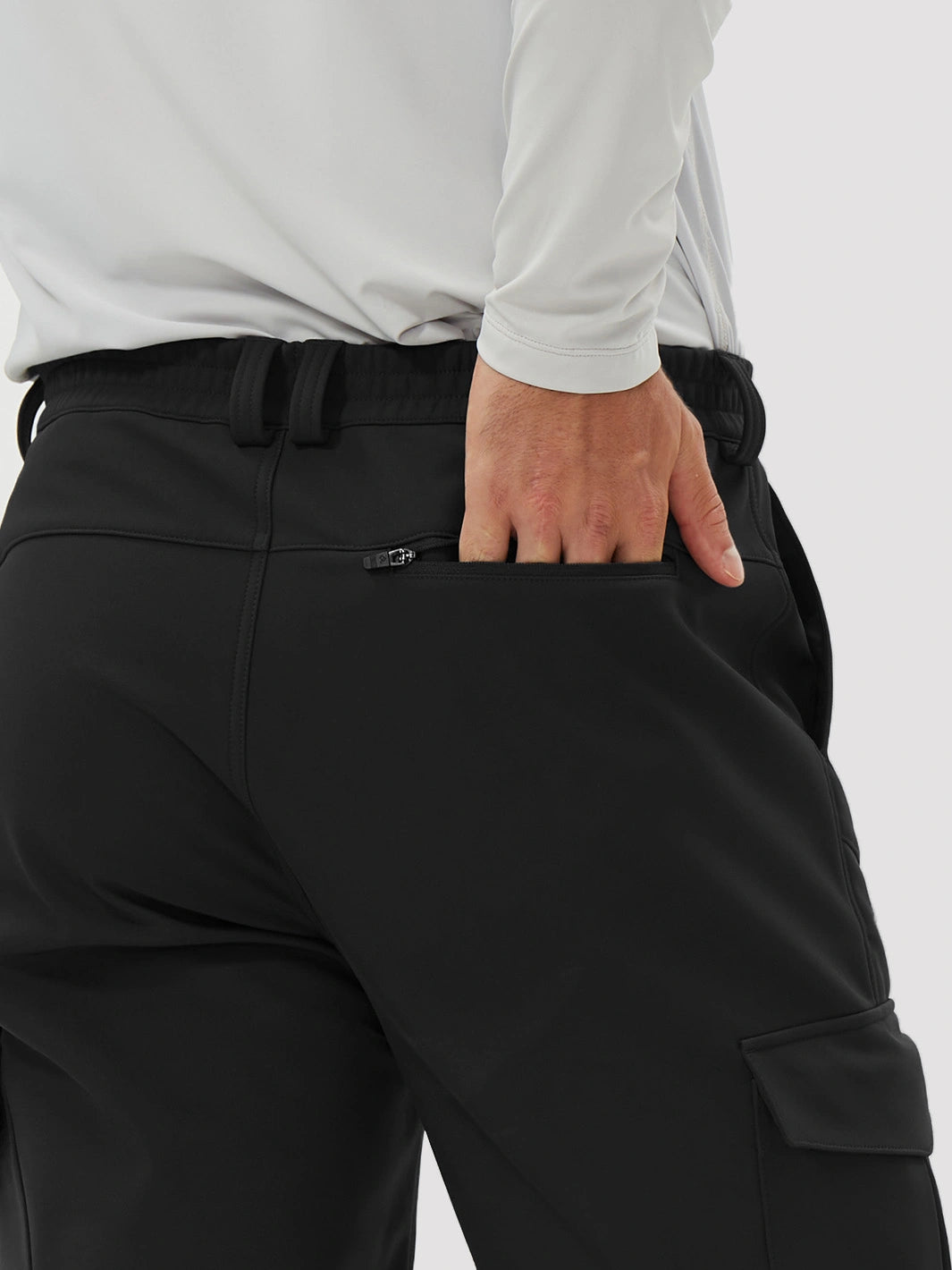 Men's Fleece-Lined Waterproof Cargo Hiking Pants