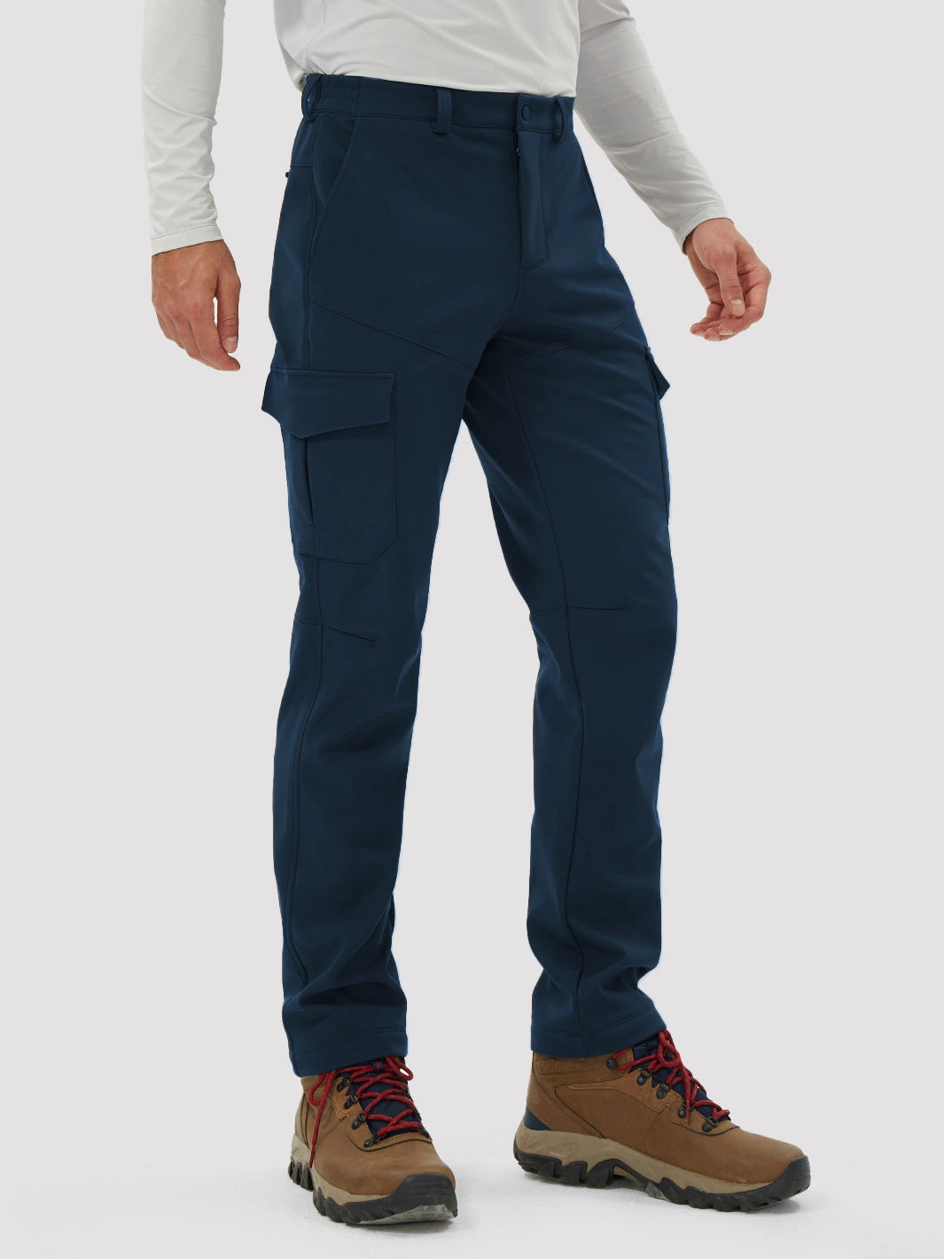 Men's Fleece-Lined Waterproof Cargo Hiking Pants