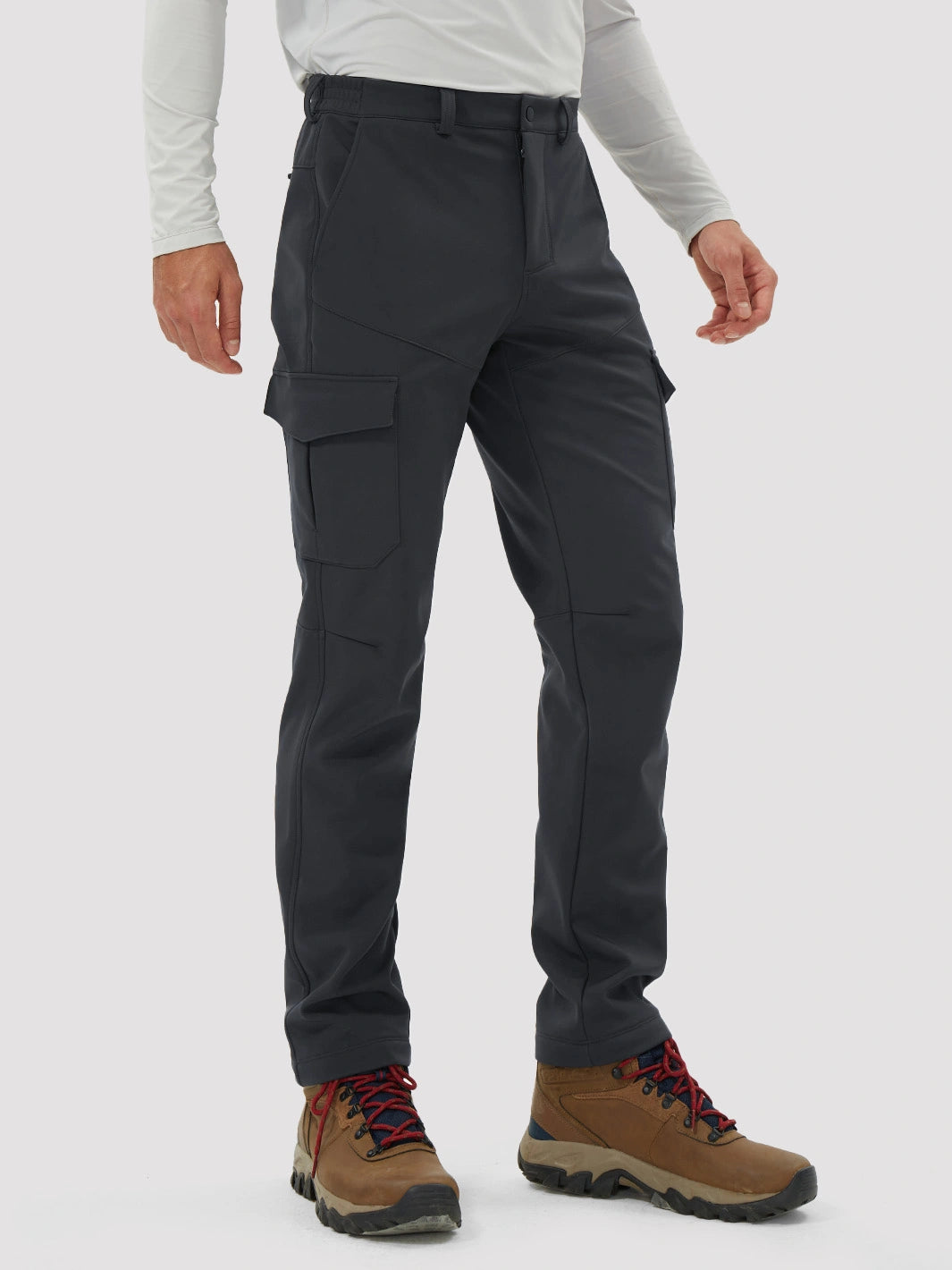 Men's Fleece-Lined Waterproof Cargo Hiking Pants
