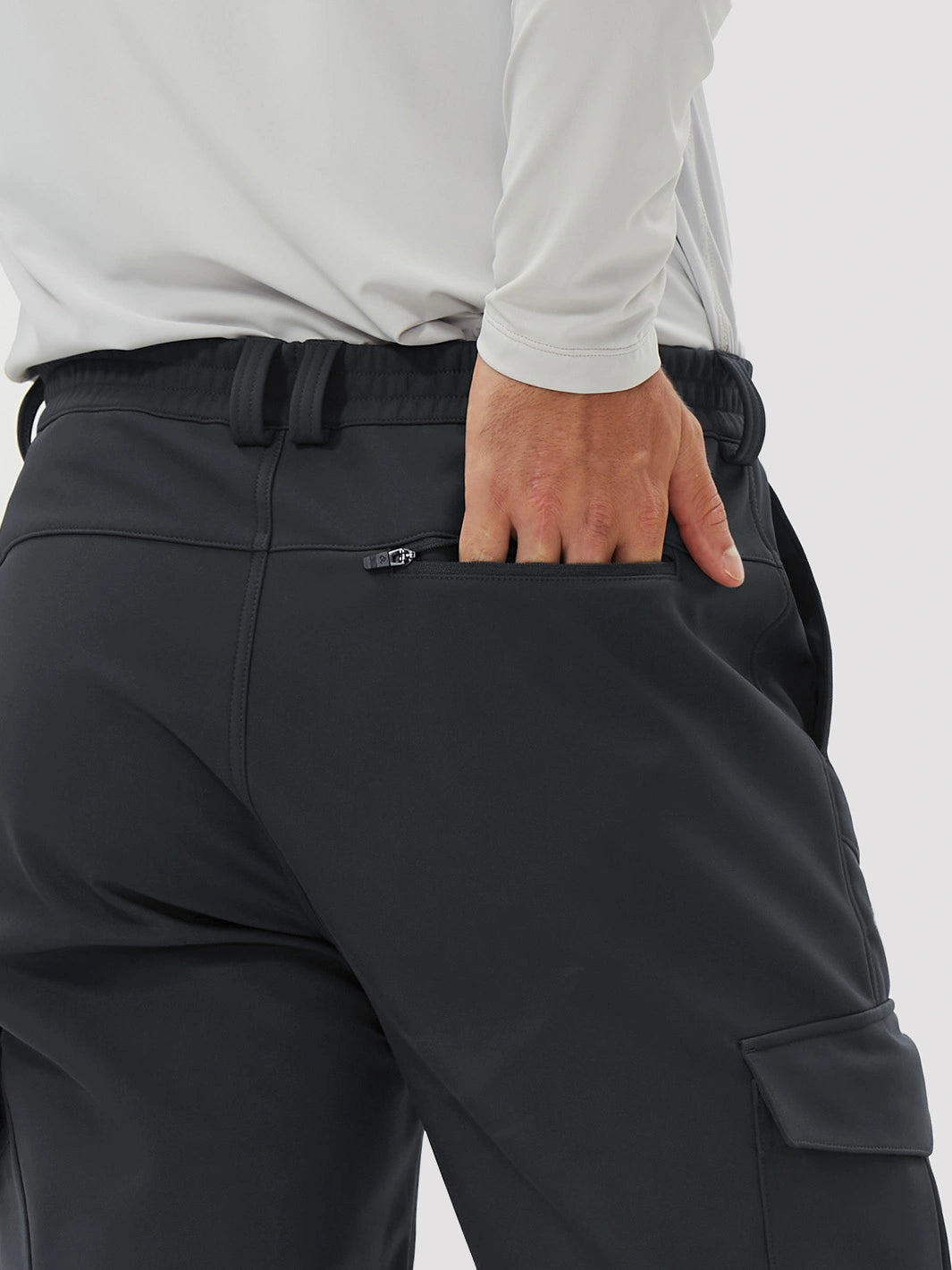 Men's Fleece-Lined Waterproof Cargo Hiking Pants