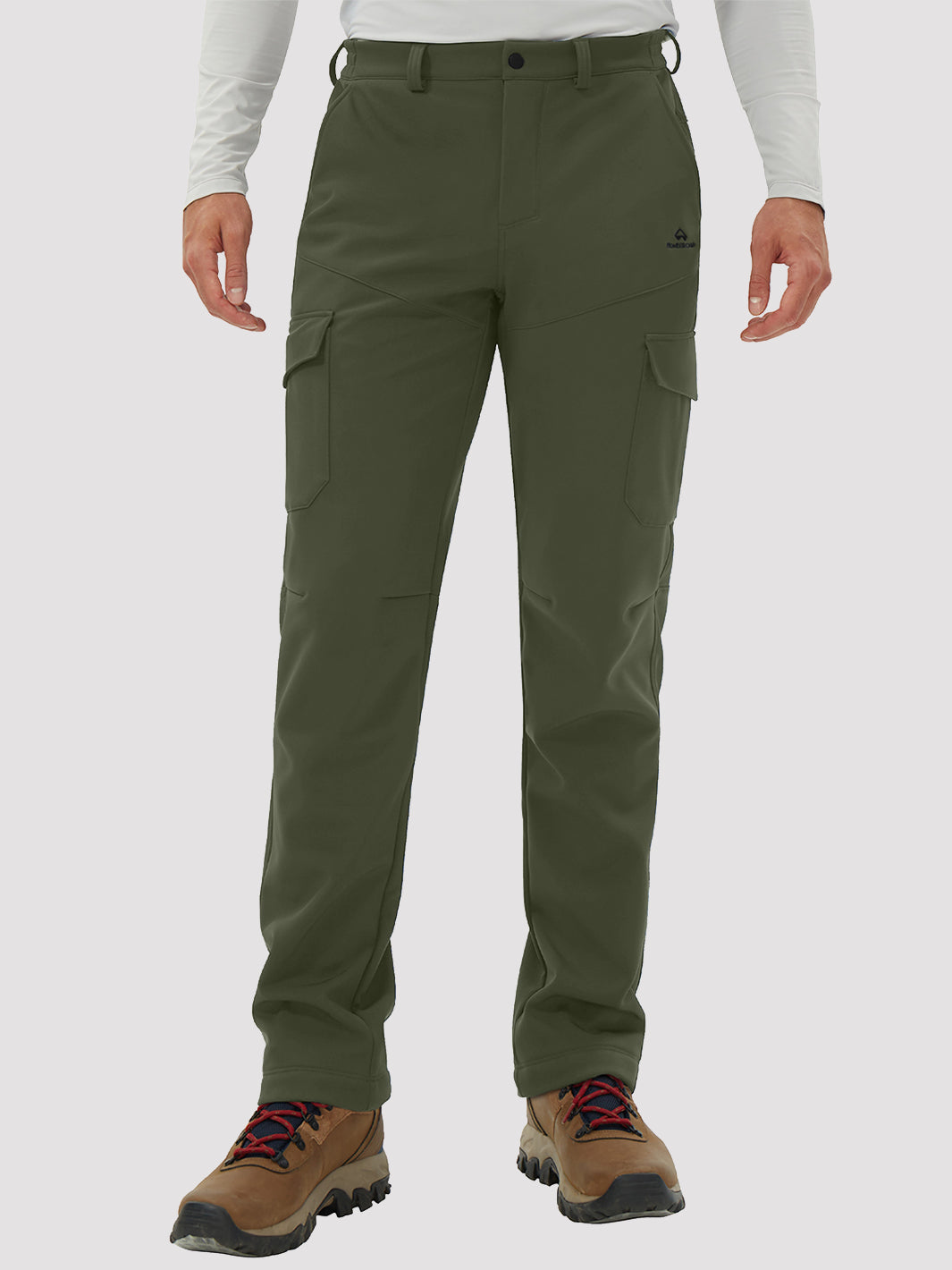 Men's Fleece-Lined Waterproof Cargo Hiking Pants