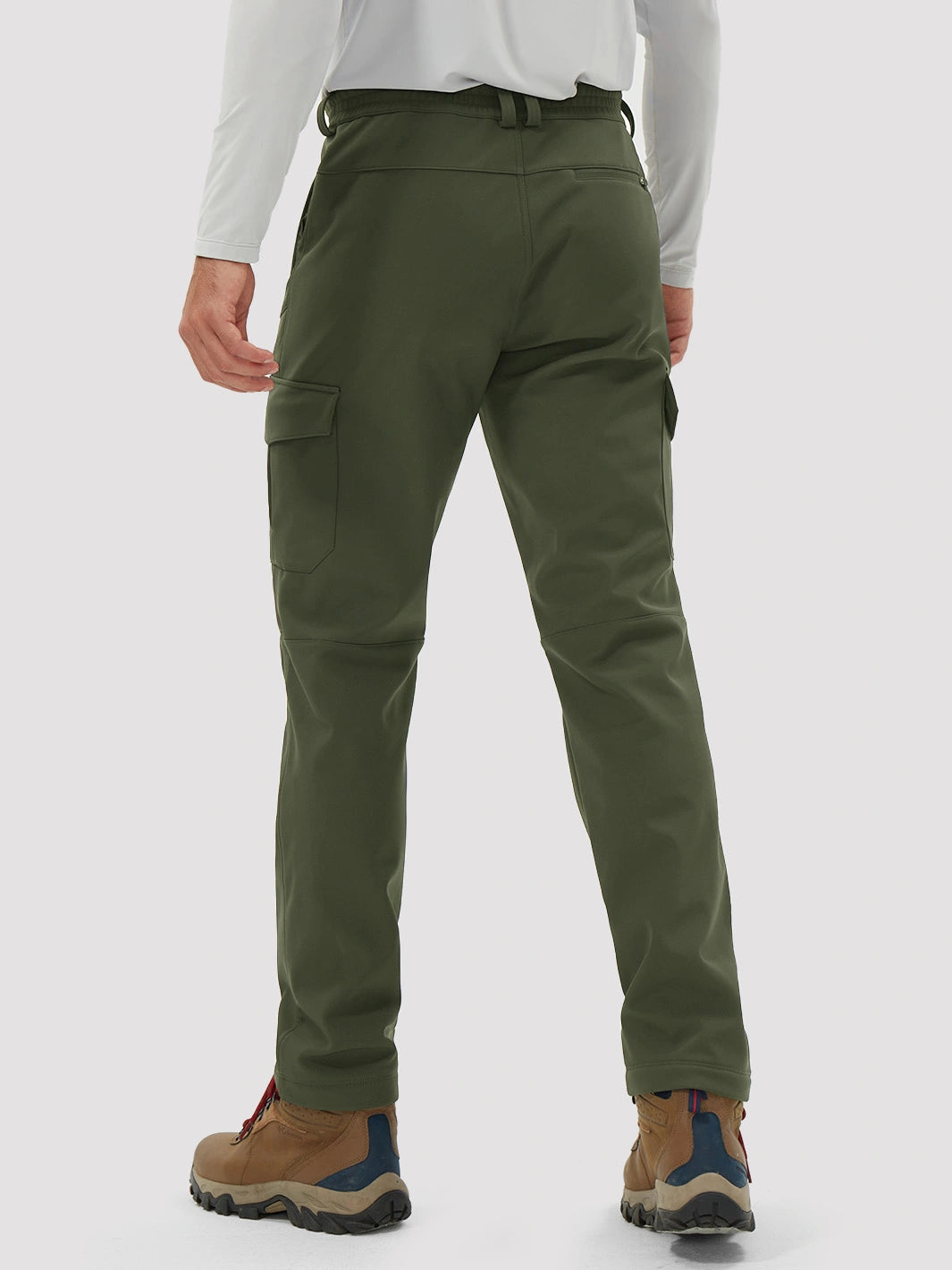 Men's Fleece-Lined Waterproof Cargo Hiking Pants