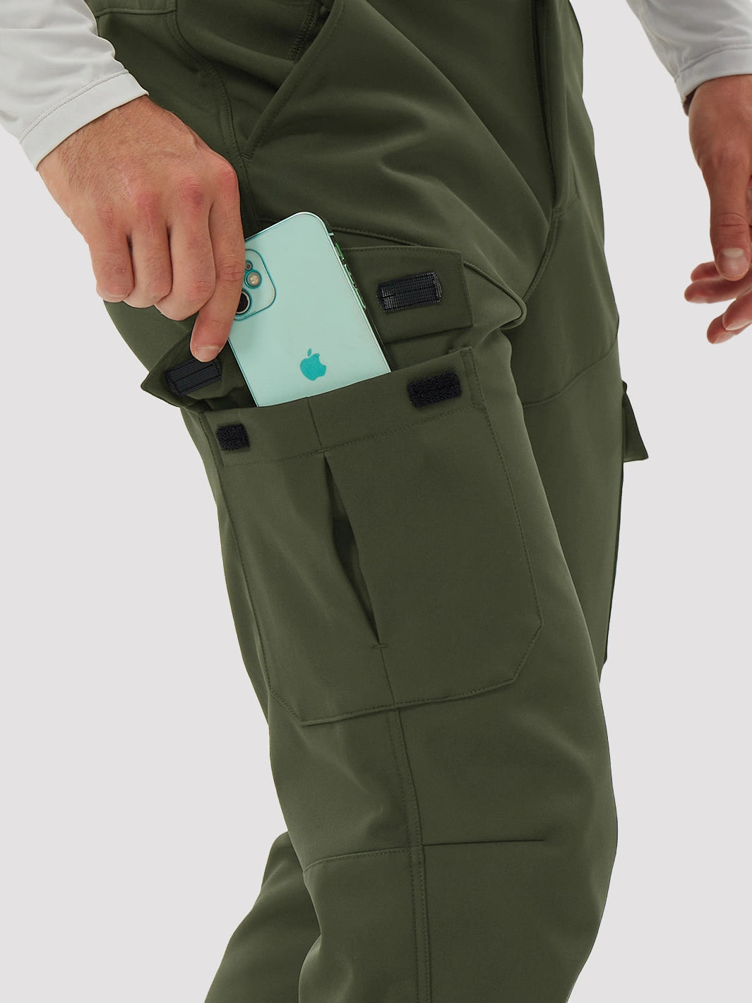 Men's Fleece-Lined Waterproof Cargo Hiking Pants