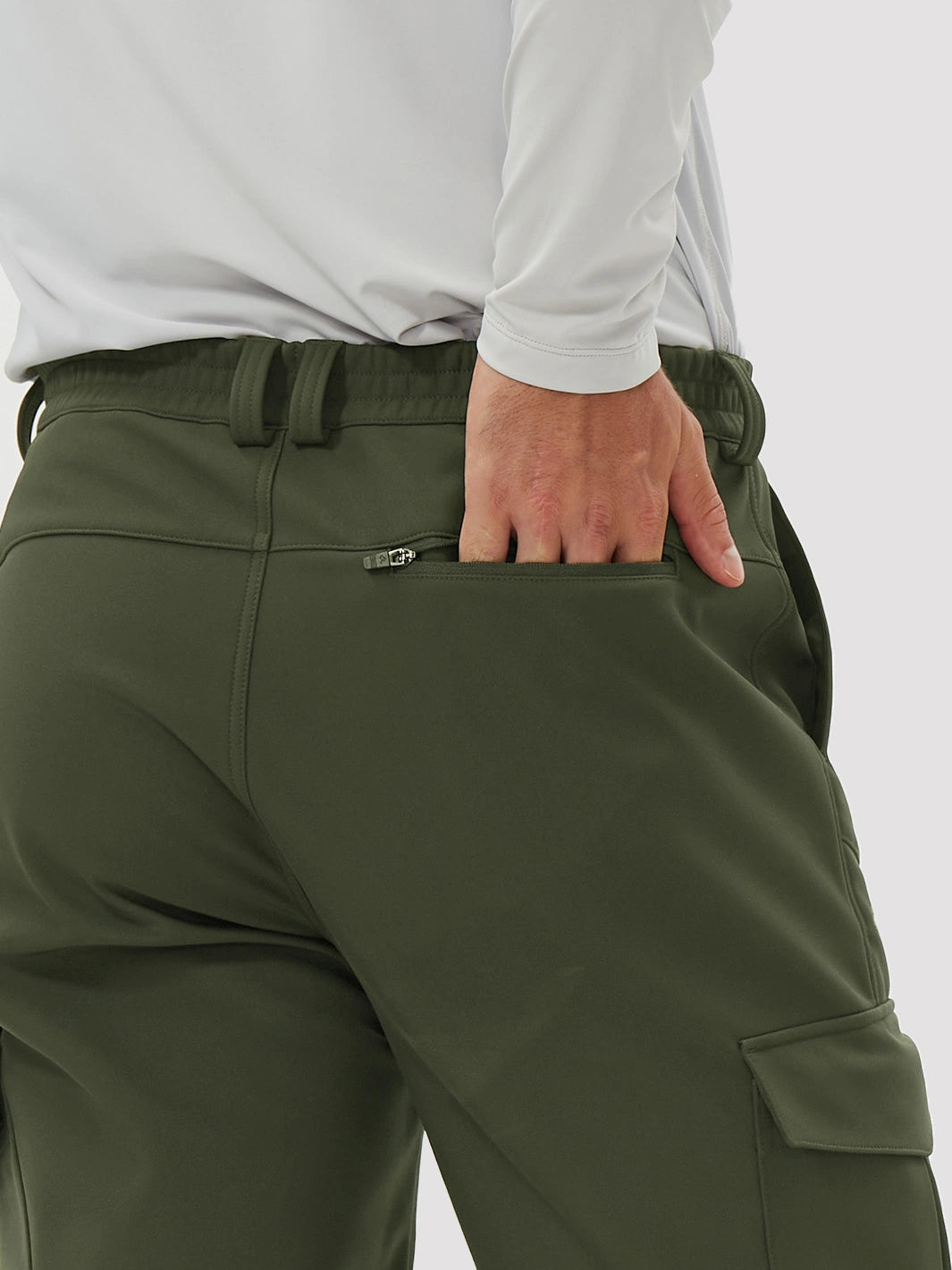 Men's Fleece-Lined Waterproof Cargo Hiking Pants