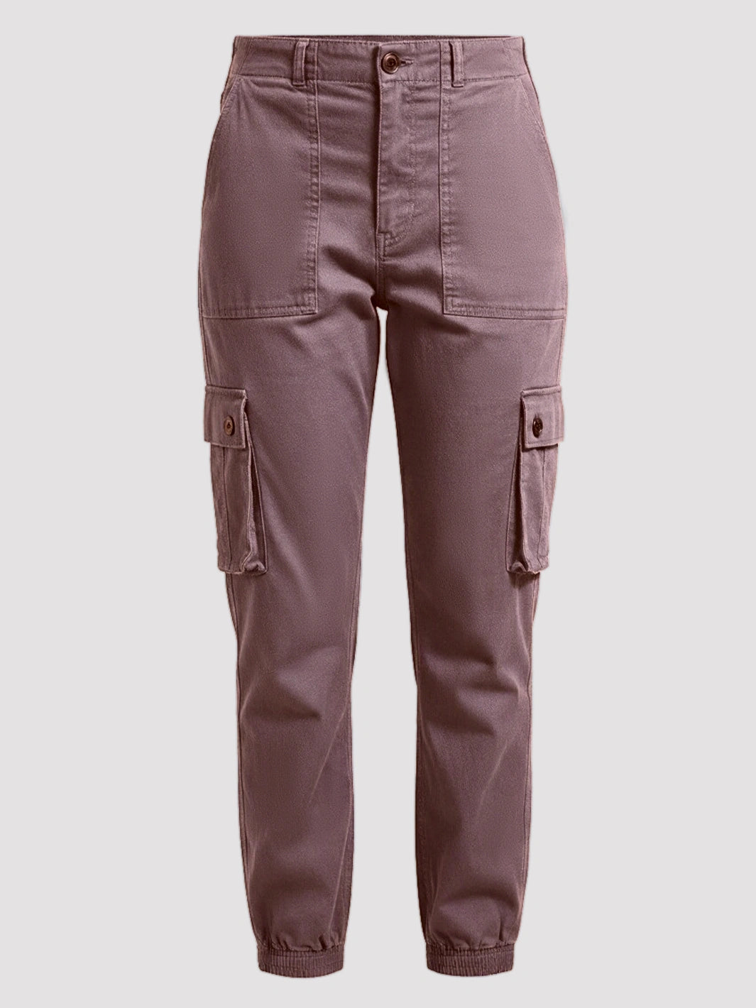 Women's High-Rise Tapered Cargo Pants with 6 Pockets