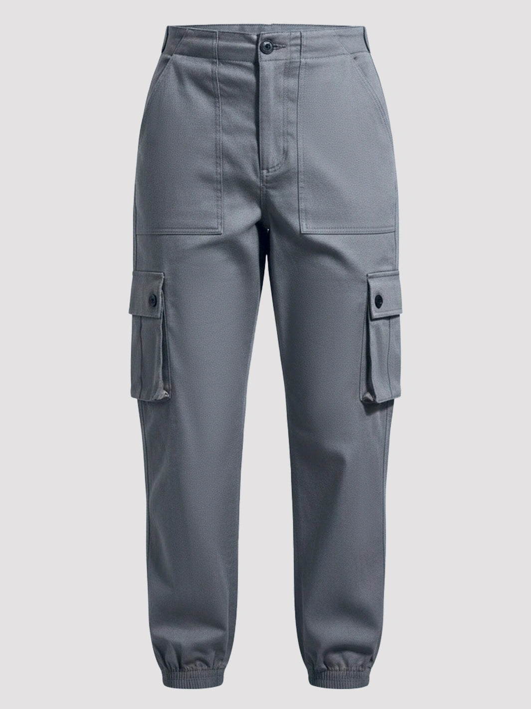 Women's High-Rise Tapered Cargo Pants with 6 Pockets