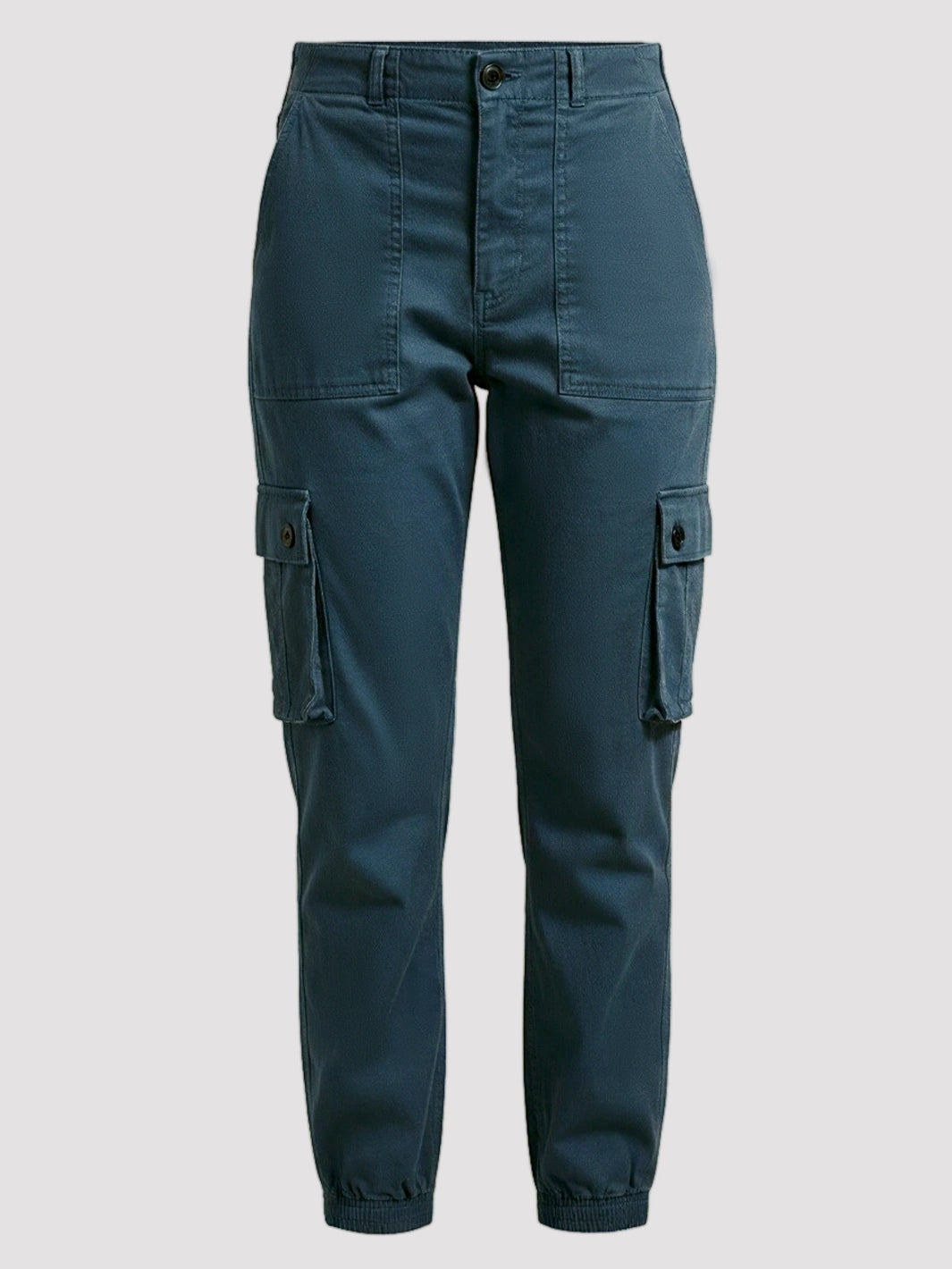 Women's High-Rise Tapered Cargo Pants with 6 Pockets