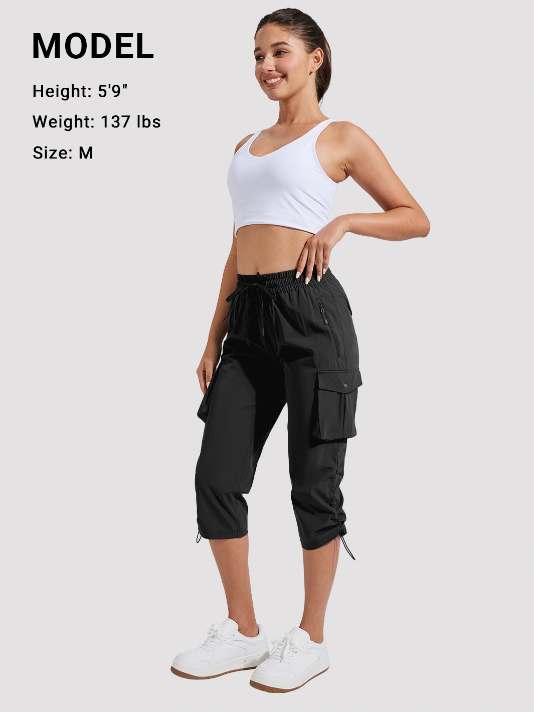 Women's Lightweight Quick-Dry Cargo Capri Pants