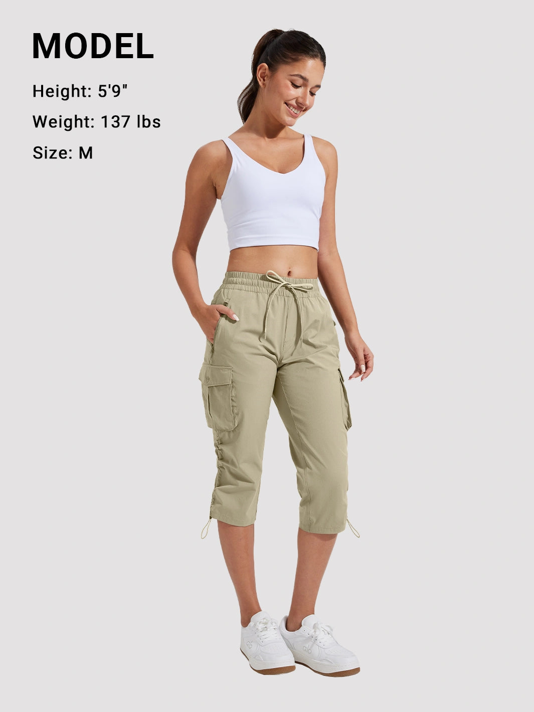 Women's Lightweight Quick-Dry Cargo Capri Pants