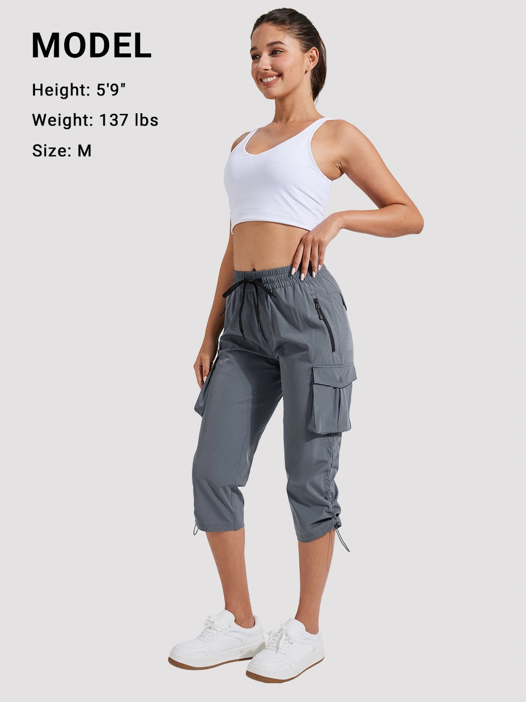 Women's Lightweight Quick-Dry Cargo Capri Pants
