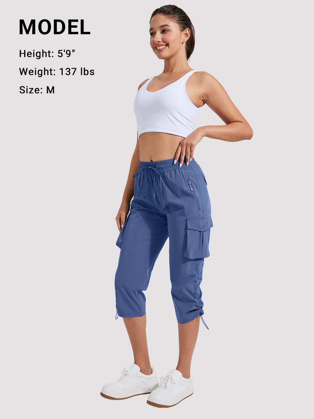 Women's Lightweight Quick-Dry Cargo Capri Pants