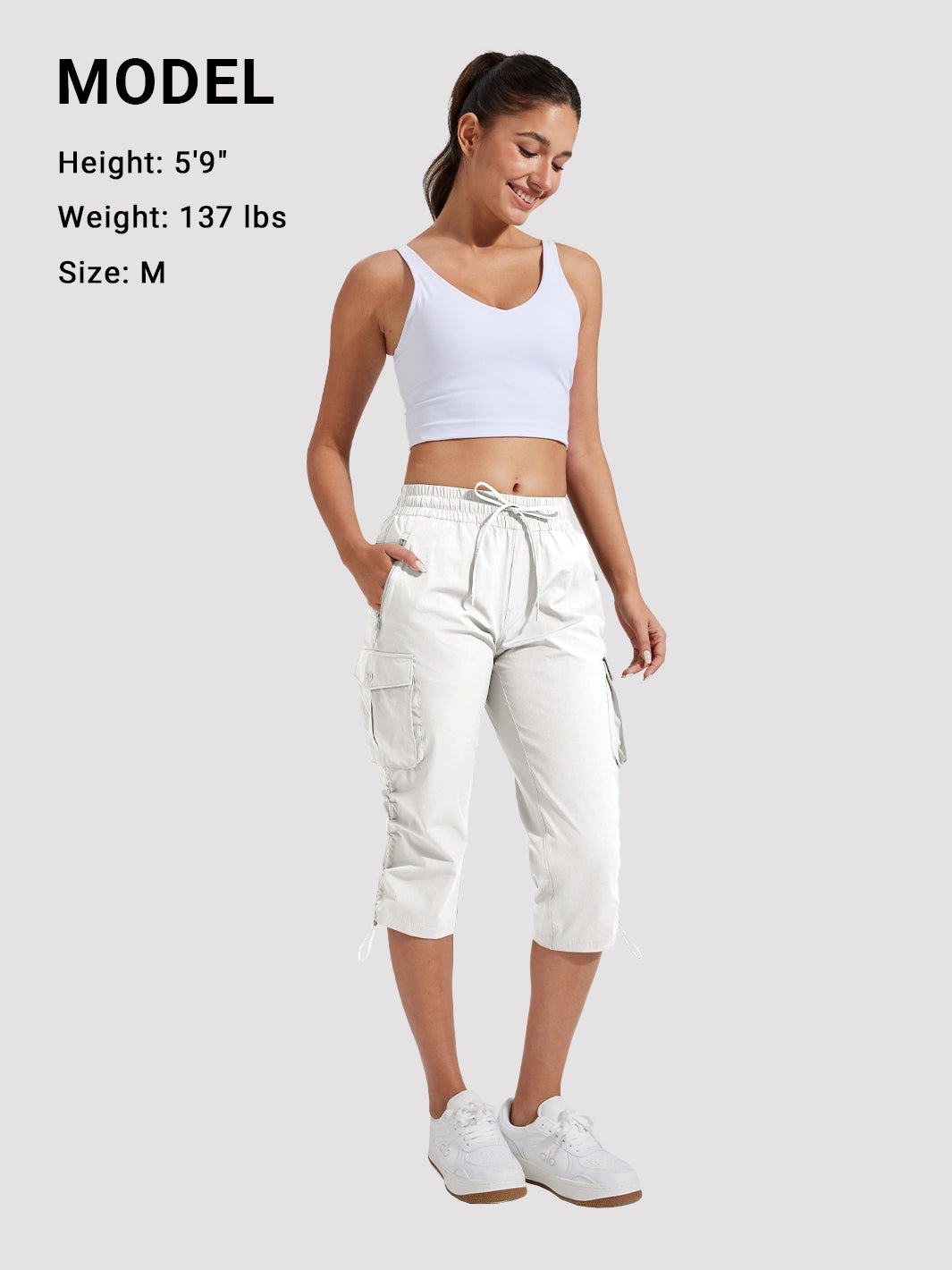 Women's Lightweight Quick-Dry Cargo Capri Pants
