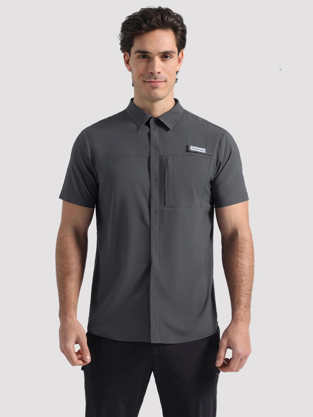 Men's UPF 50+ Quick-Dry Fishing Shirt with Rod Holder