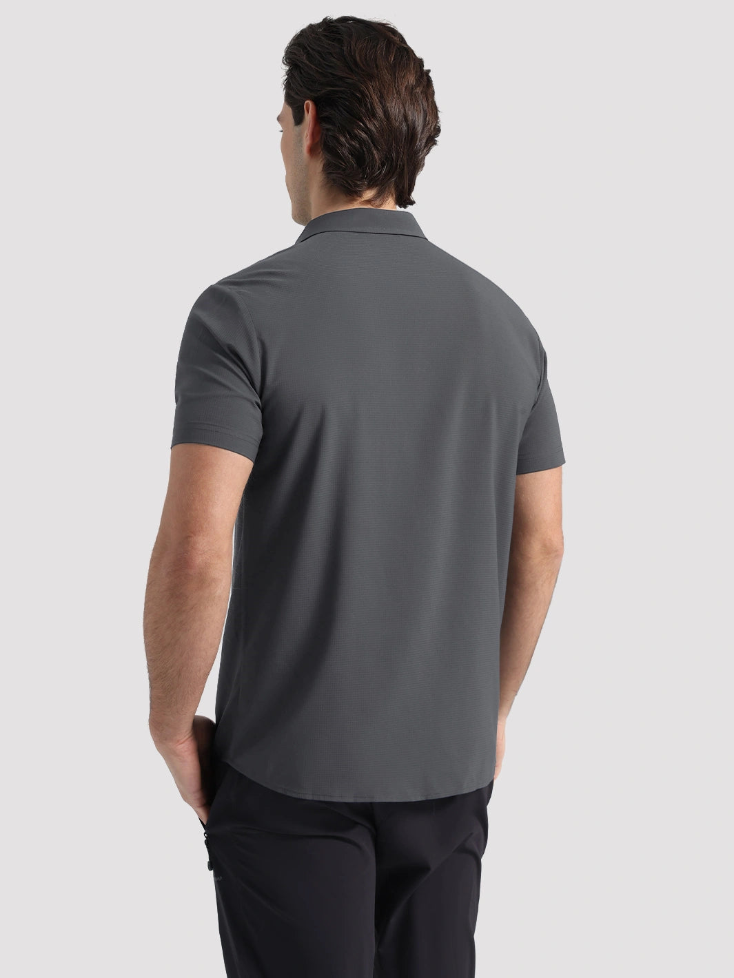 Men's UPF 50+ Quick-Dry Fishing Shirt with Rod Holder