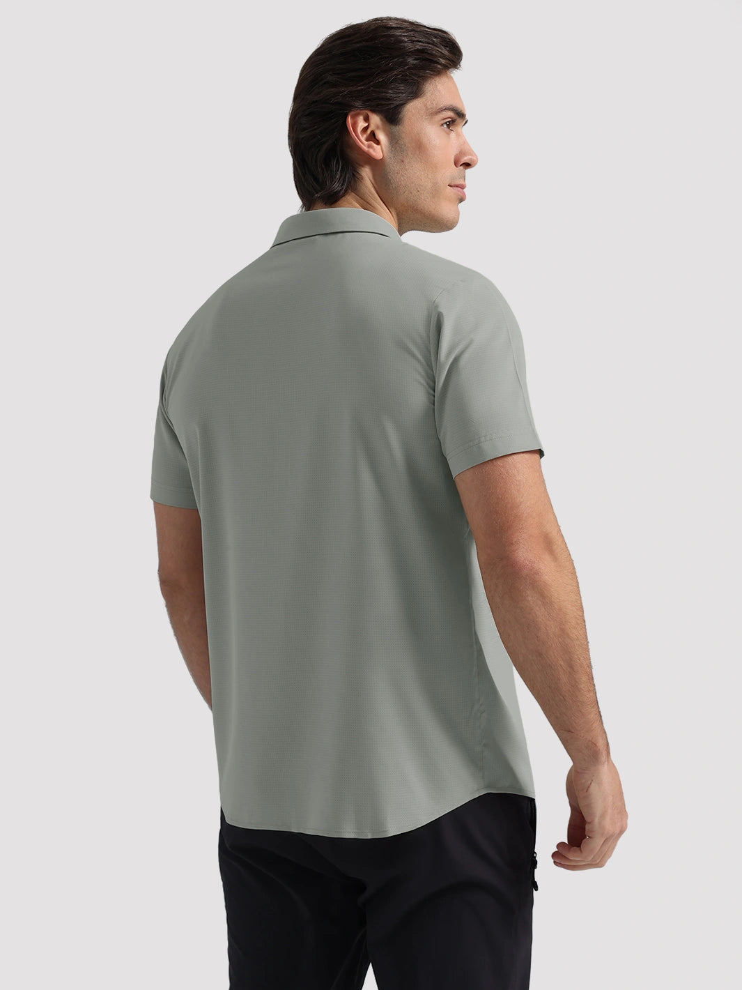 Men's UPF 50+ Quick-Dry Fishing Shirt with Rod Holder