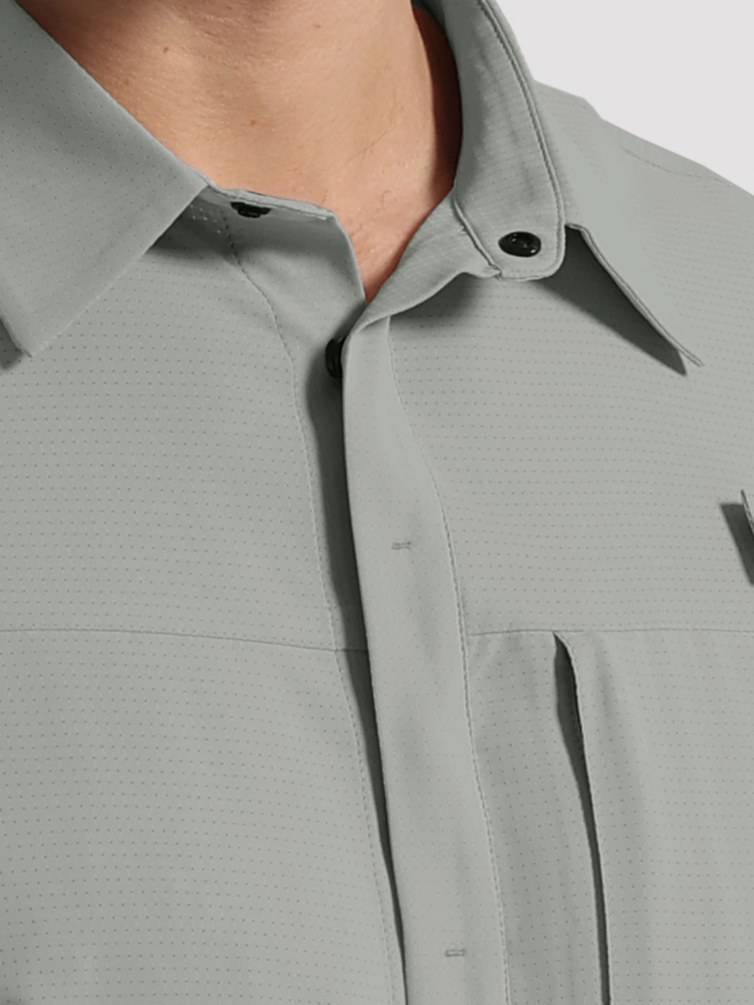 Men's UPF 50+ Quick-Dry Fishing Shirt with Rod Holder