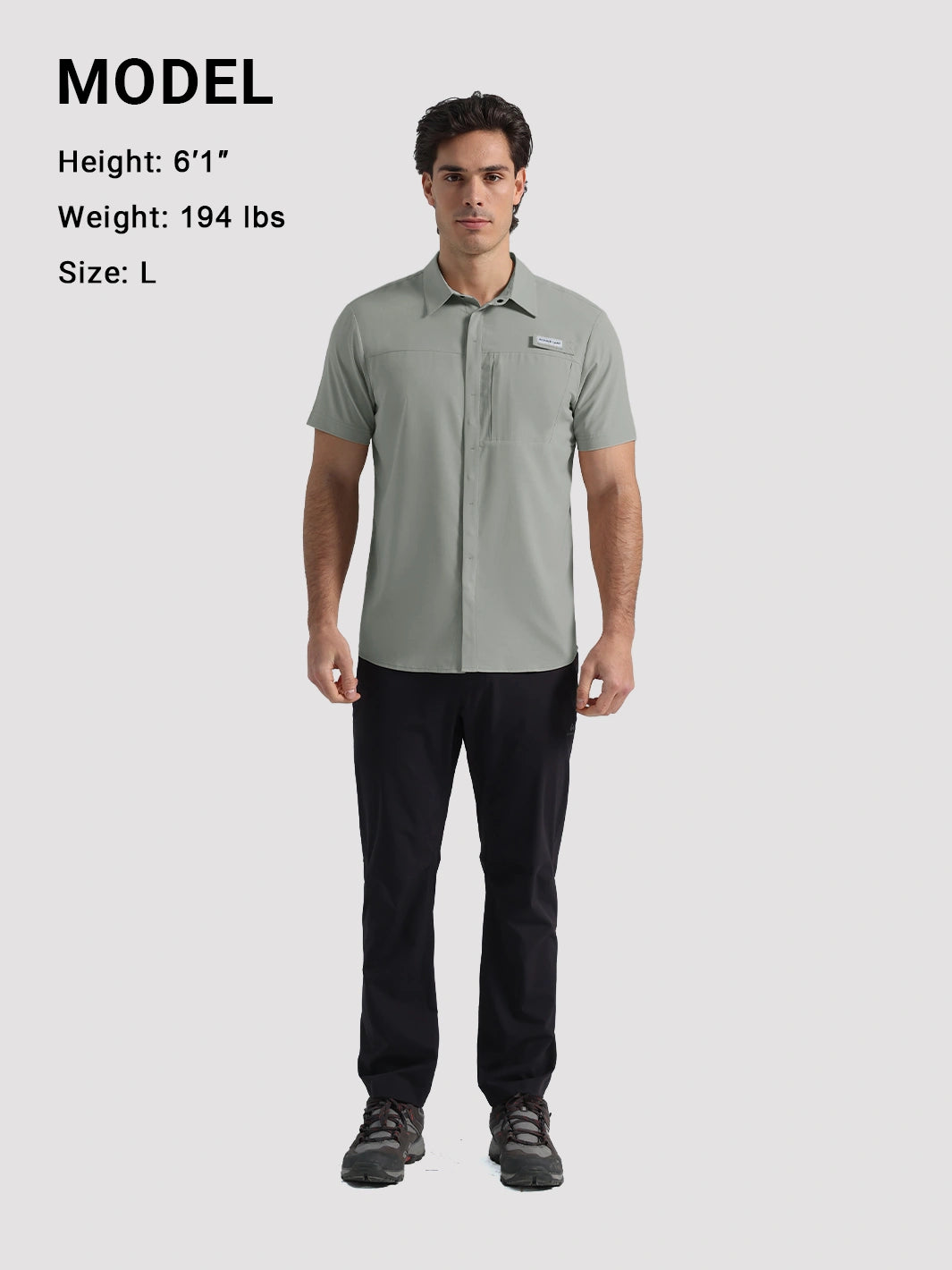 Men's UPF 50+ Quick-Dry Fishing Shirt with Rod Holder