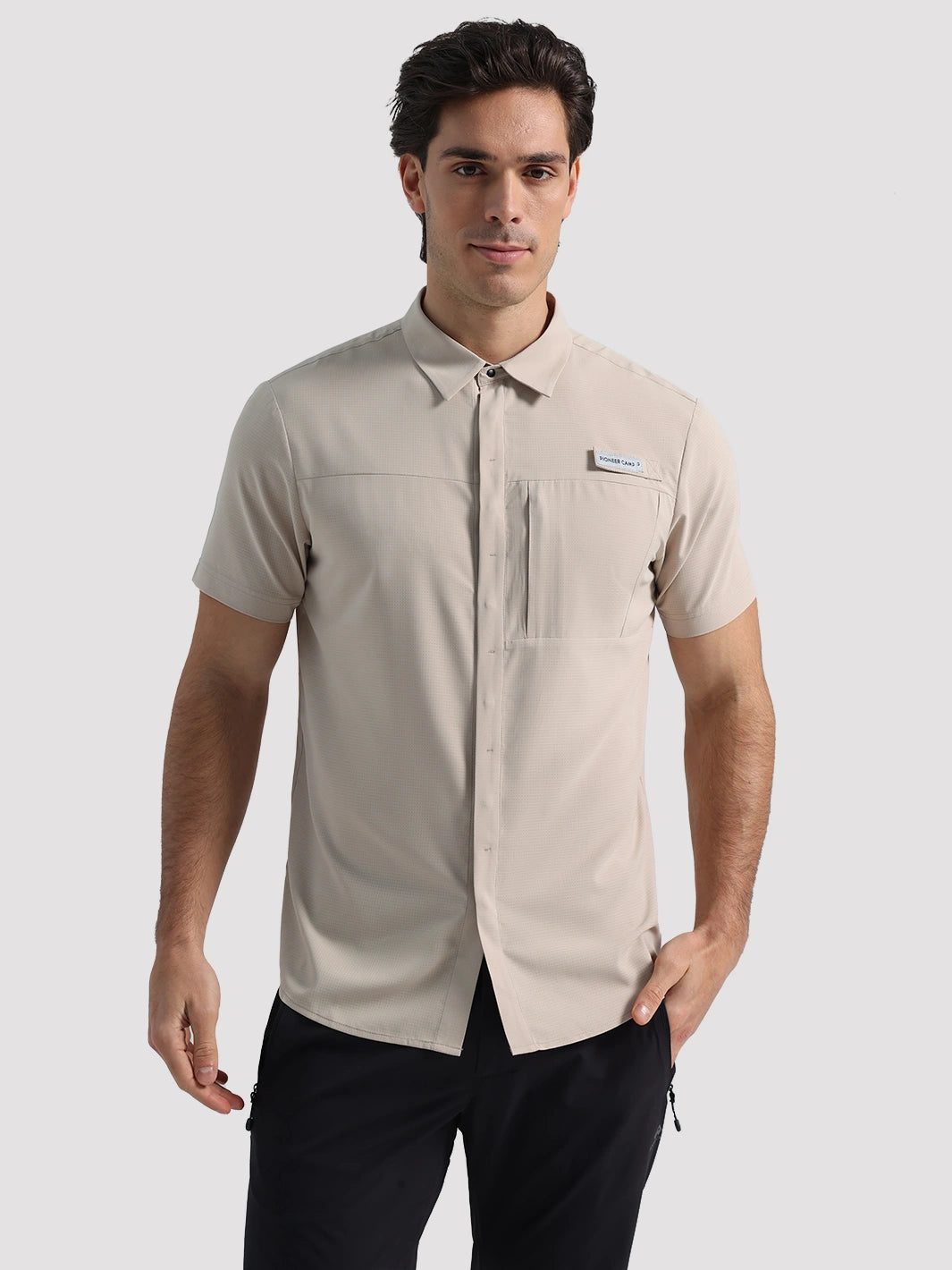 Men's UPF 50+ Quick-Dry Fishing Shirt with Rod Holder