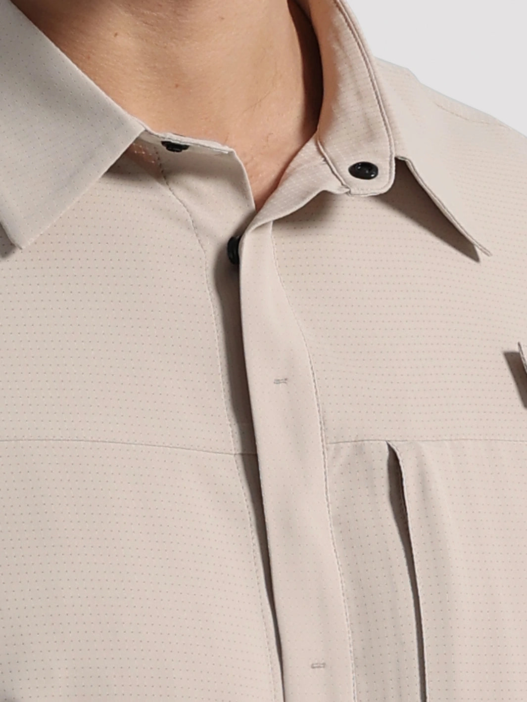 Men's UPF 50+ Quick-Dry Fishing Shirt with Rod Holder