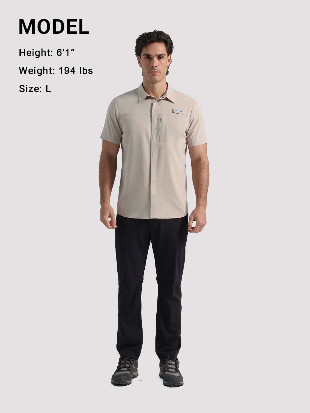 Men's UPF 50+ Quick-Dry Fishing Shirt with Rod Holder