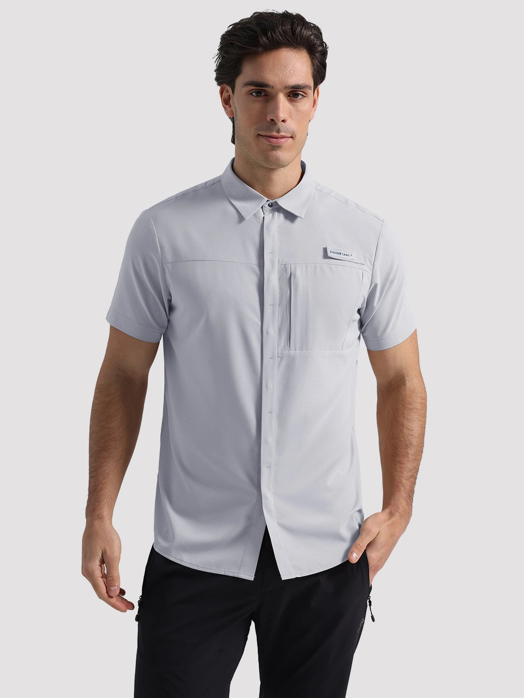 Men's UPF 50+ Quick-Dry Fishing Shirt with Rod Holder