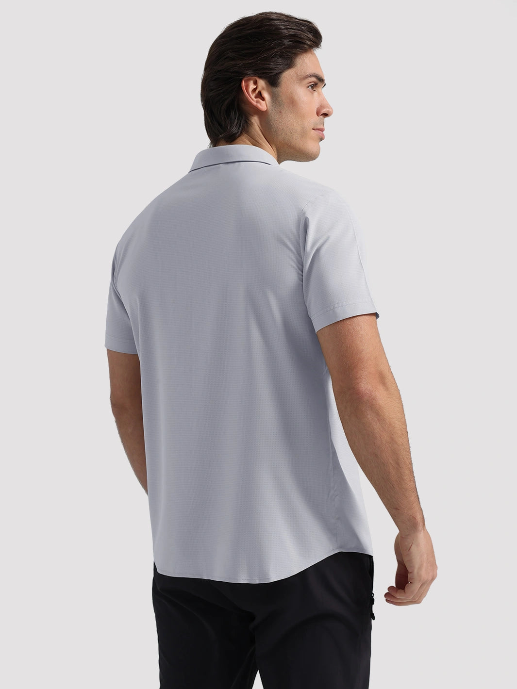 Men's UPF 50+ Quick-Dry Fishing Shirt with Rod Holder