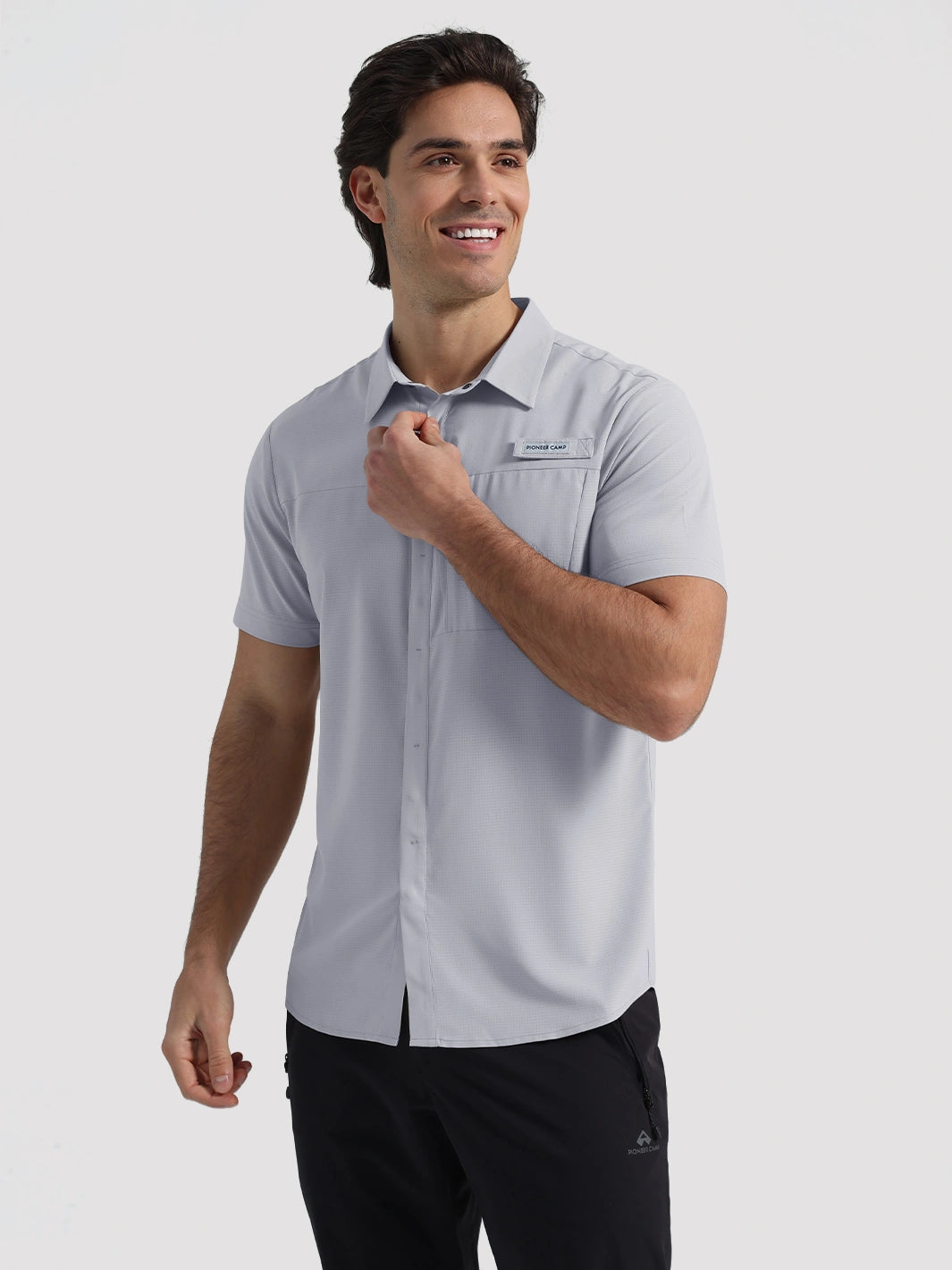 Men's UPF 50+ Quick-Dry Fishing Shirt with Rod Holder