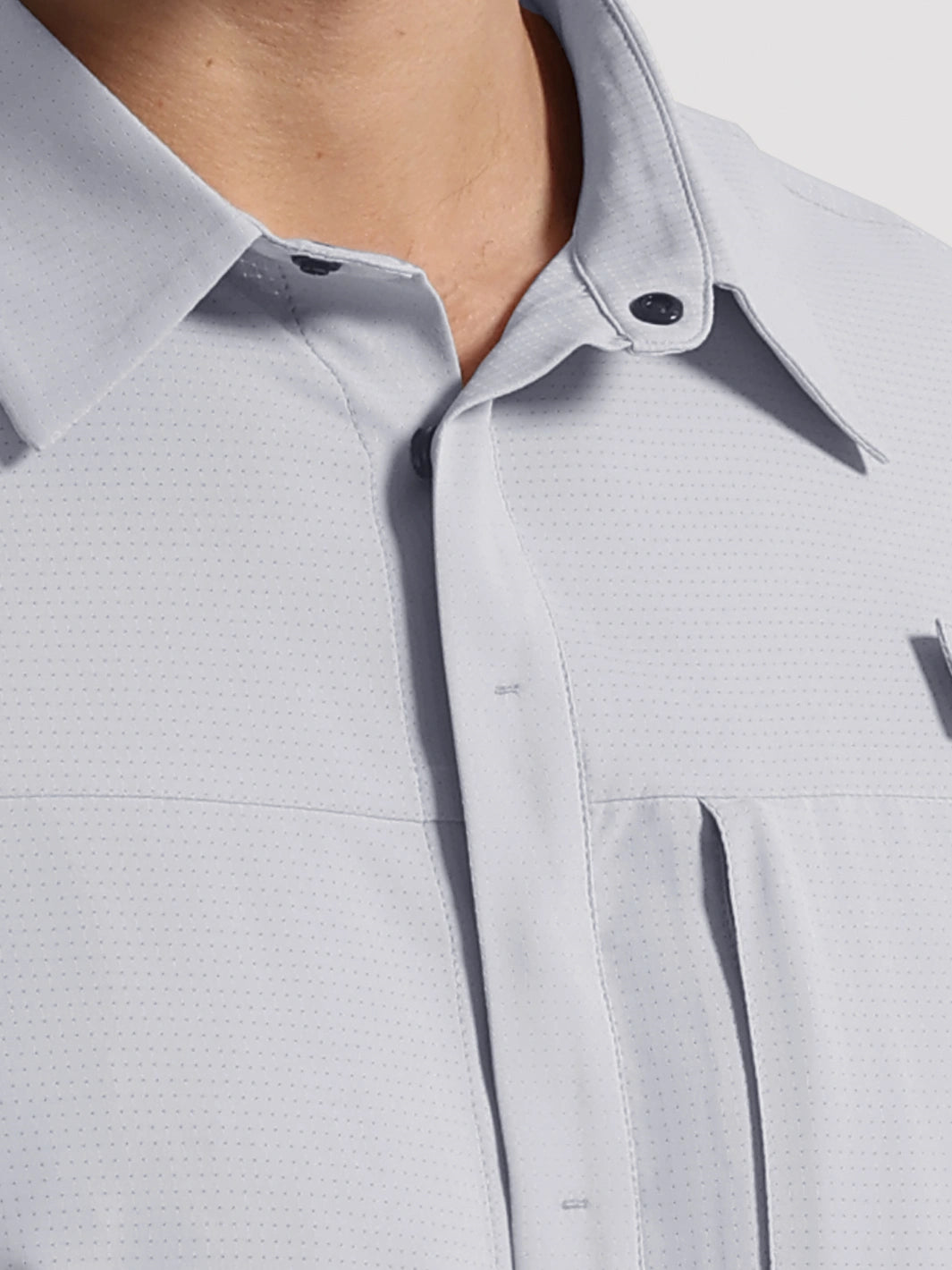 Men's UPF 50+ Quick-Dry Fishing Shirt with Rod Holder