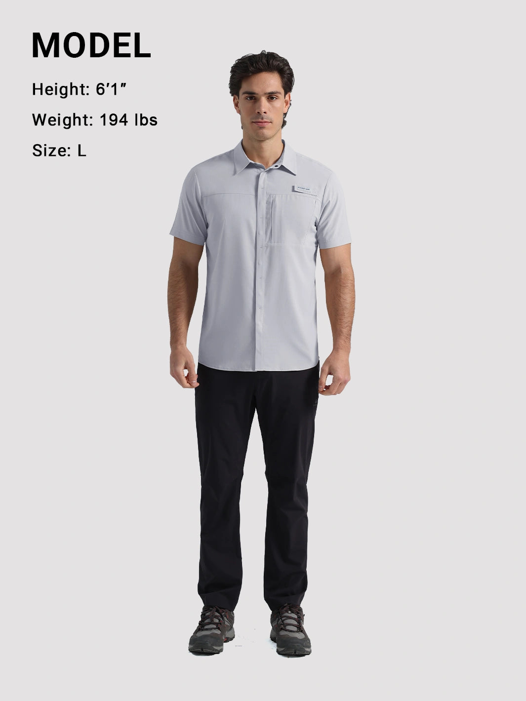 Men's UPF 50+ Quick-Dry Fishing Shirt with Rod Holder