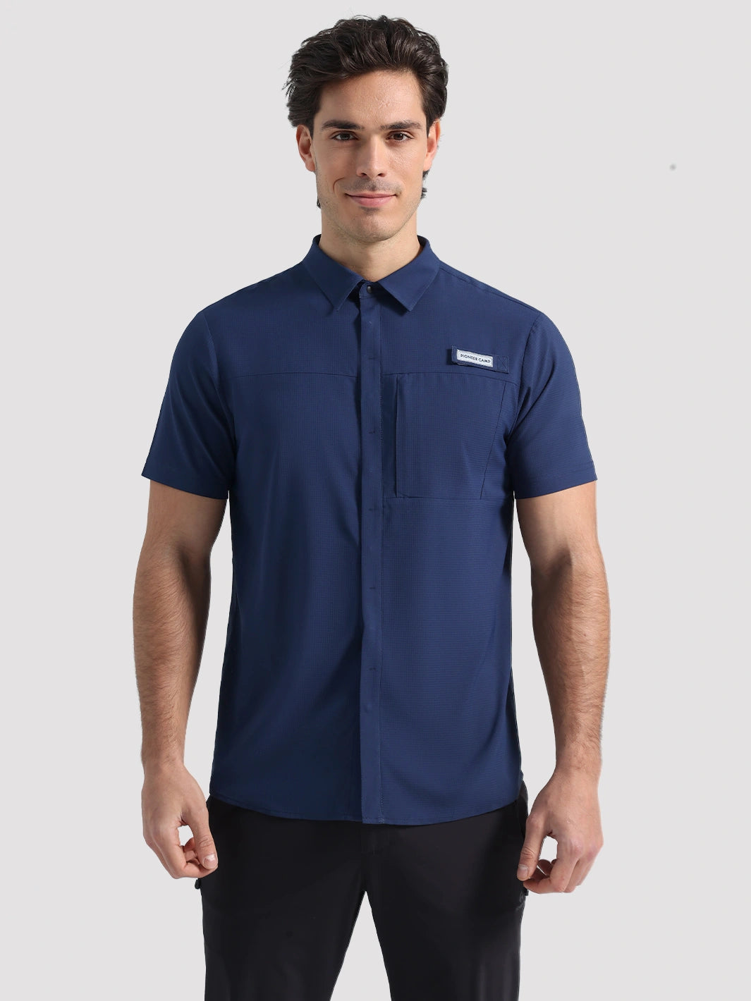 Men's UPF 50+ Quick-Dry Fishing Shirt with Rod Holder