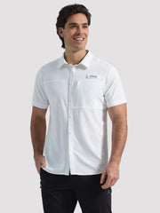 Men's UPF 50+ Quick-Dry Fishing Shirt with Rod Holder