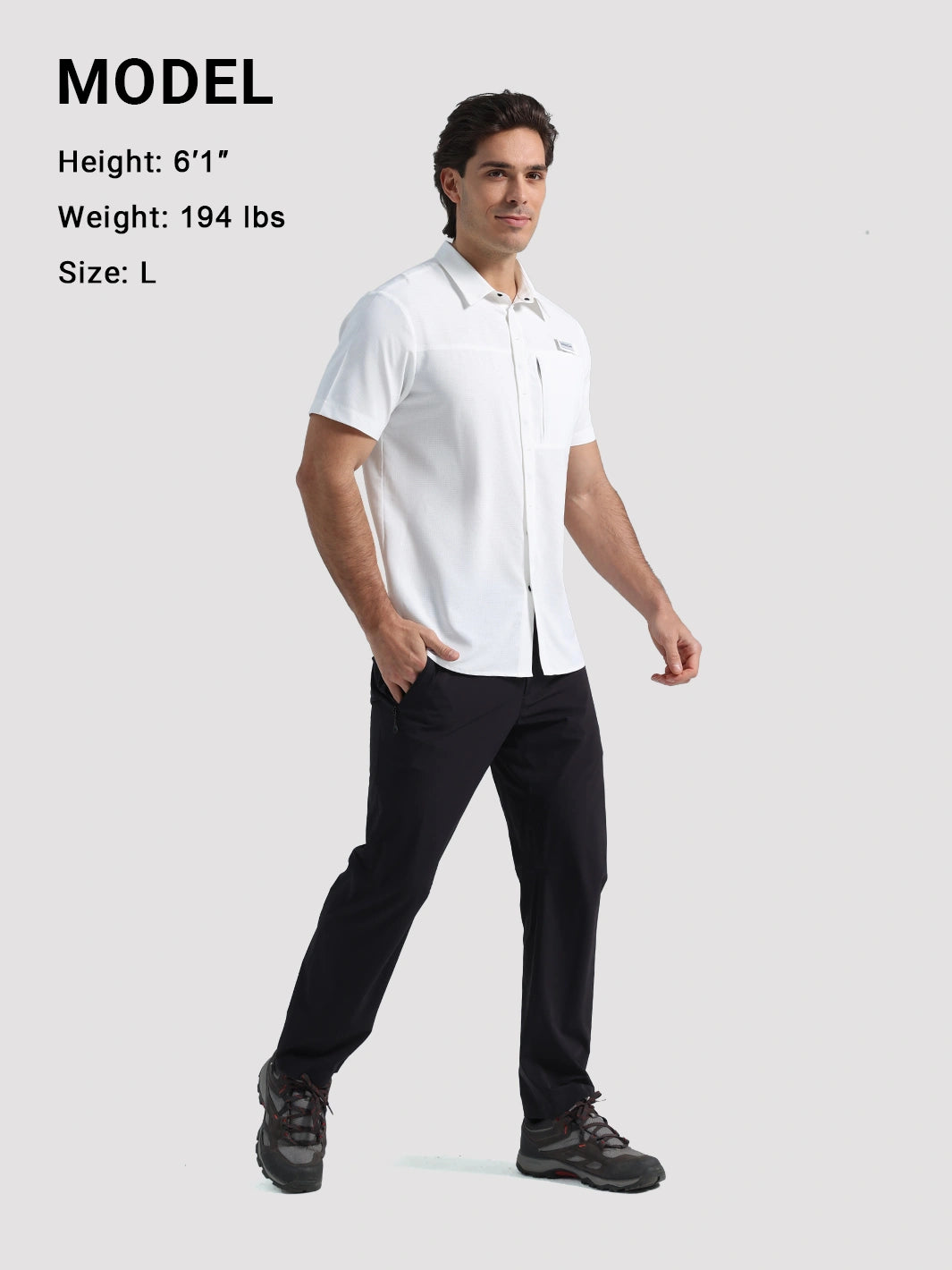Men's UPF 50+ Quick-Dry Fishing Shirt with Rod Holder