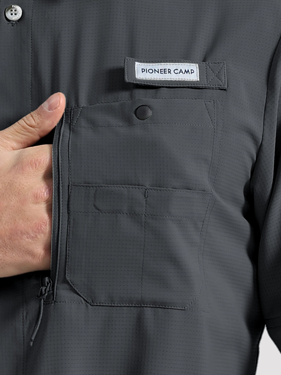Camicia da pesca e trekking da uomo UPF 50+ con 6 tasche