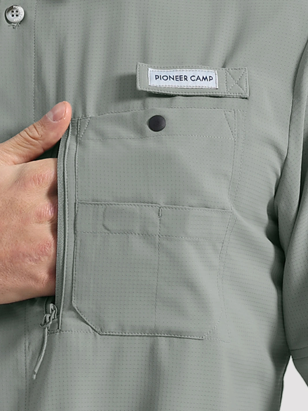 Camicia da pesca e trekking da uomo UPF 50+ con 6 tasche