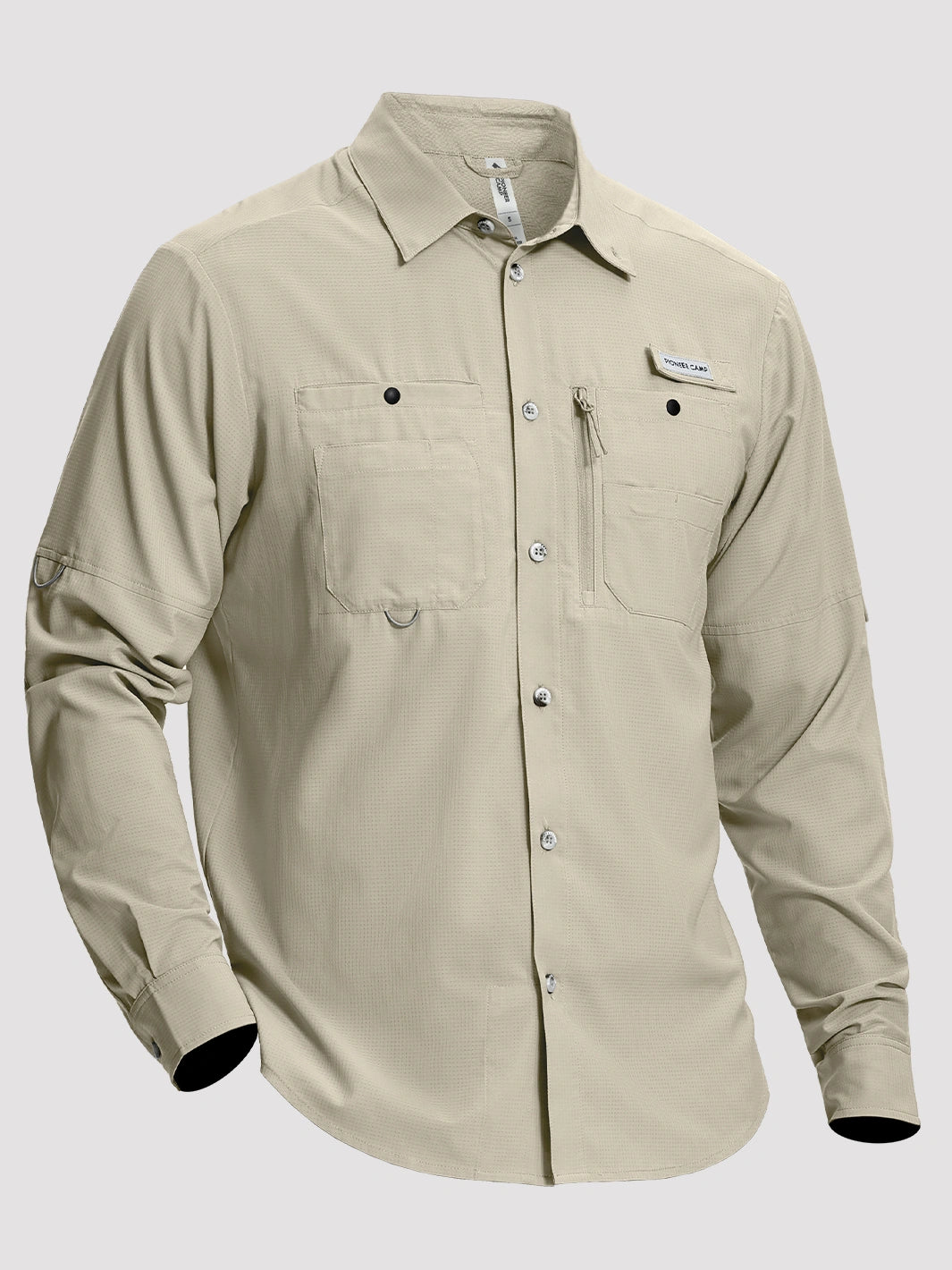 Camicia da pesca e trekking da uomo UPF 50+ con 6 tasche
