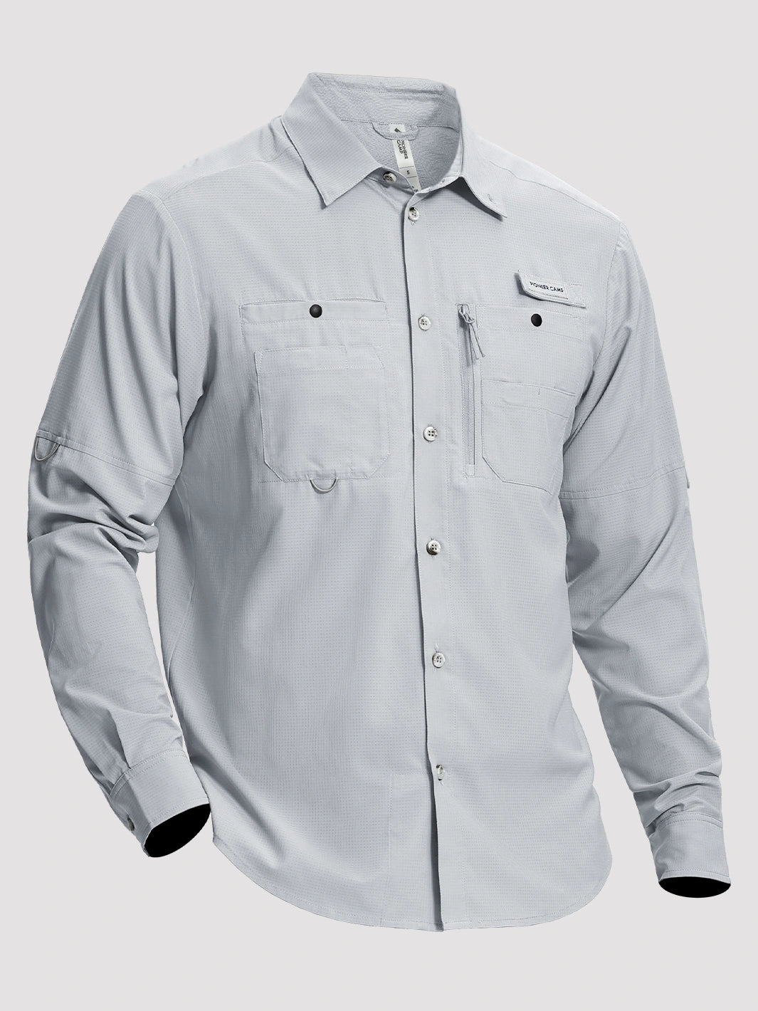 Camicia da pesca e trekking da uomo UPF 50+ con 6 tasche