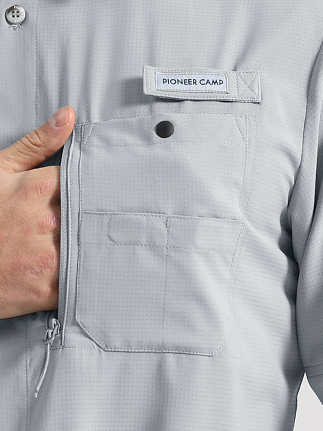 Camicia da pesca e trekking da uomo UPF 50+ con 6 tasche