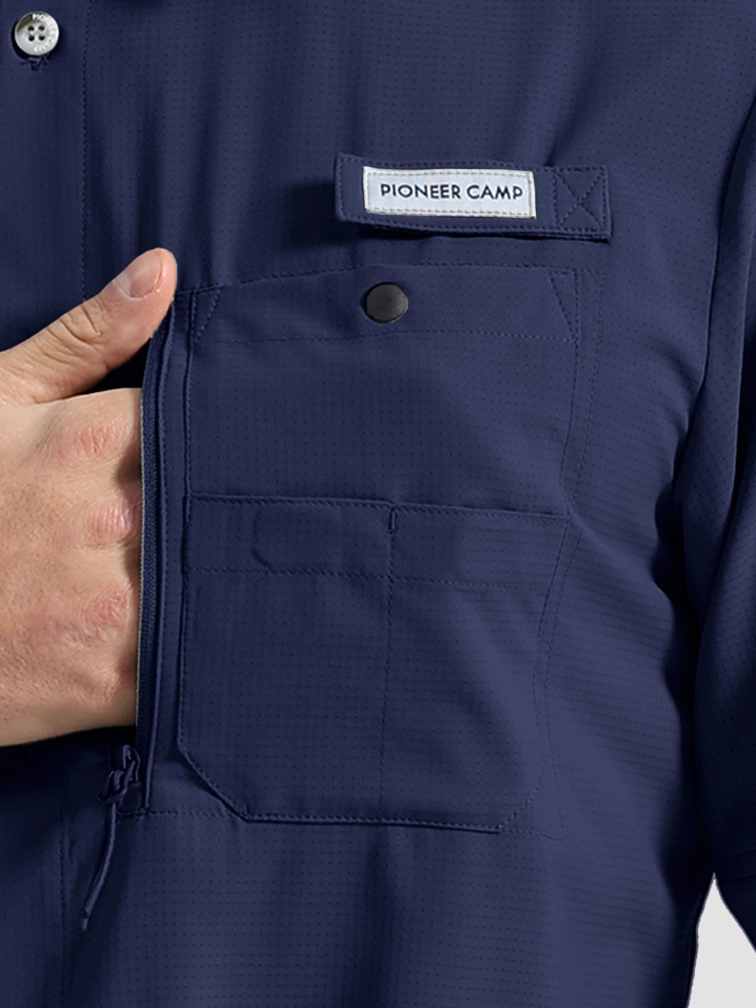 Camicia da pesca e trekking da uomo UPF 50+ con 6 tasche