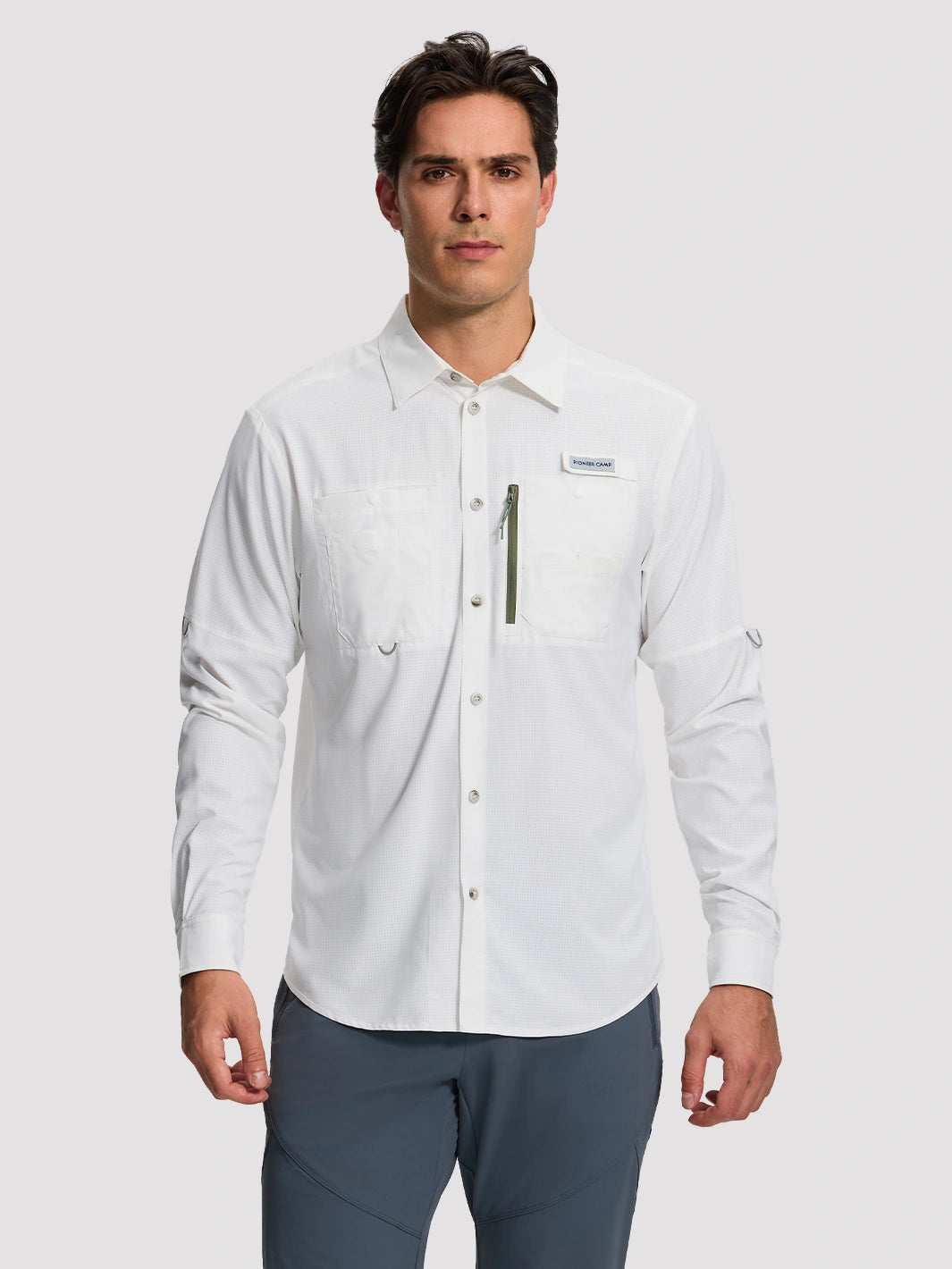 Men's UPF 50+ 6-Pocket Fishing & Hiking Shirt