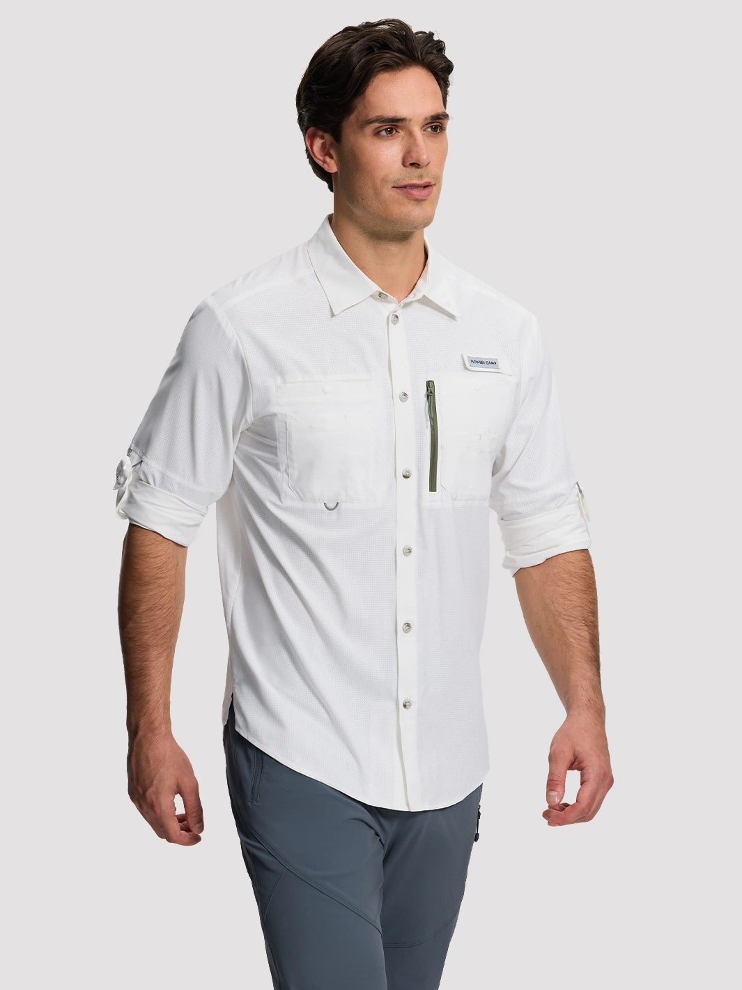 Camicia da pesca e trekking da uomo UPF 50+ con 6 tasche