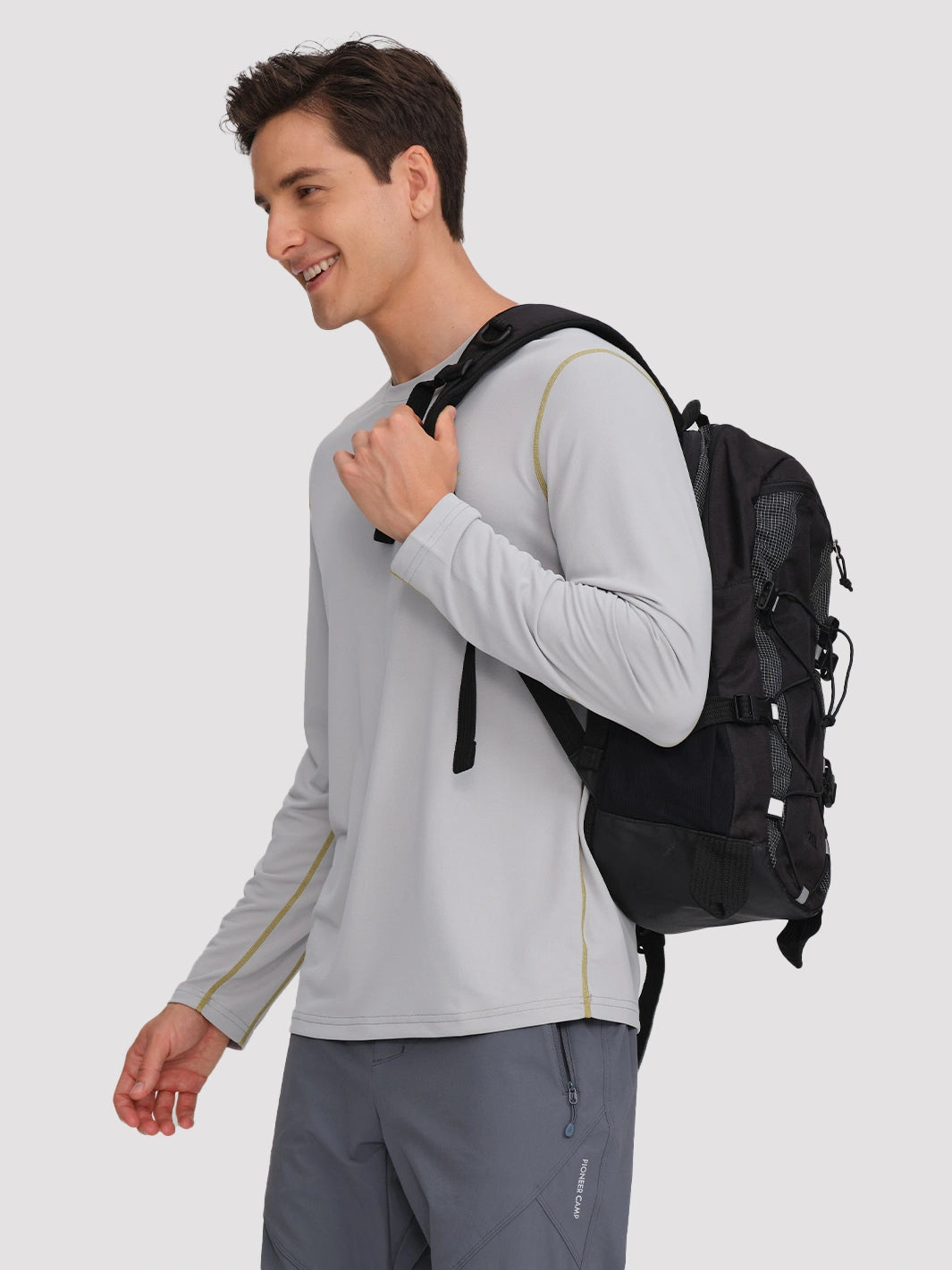 Men's 4-Way Stretch Mesh Long Sleeve Quick-Dry Shirt