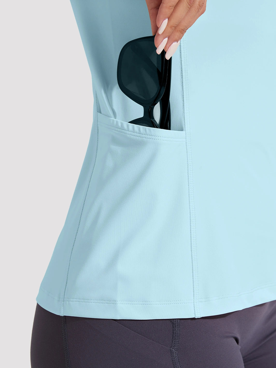 Damen UPF 50+ Sonnenschutz-Hoodie mit Pferdeschwanzöffnung