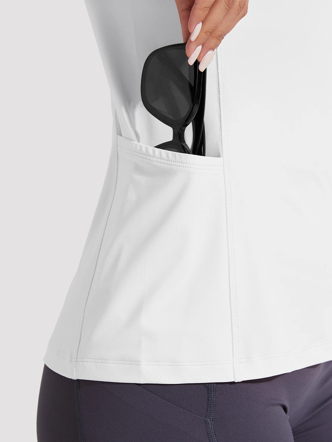 Damen UPF 50+ Sonnenschutz-Hoodie mit Pferdeschwanzöffnung