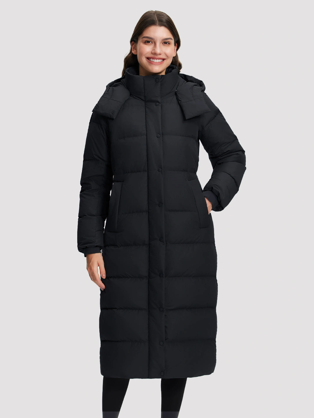 Women's Long Hooded Down Jacket PIONEER CAMP