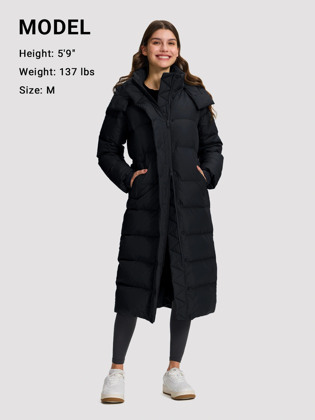 Women's Long Hooded Down Jacket PIONEER CAMP