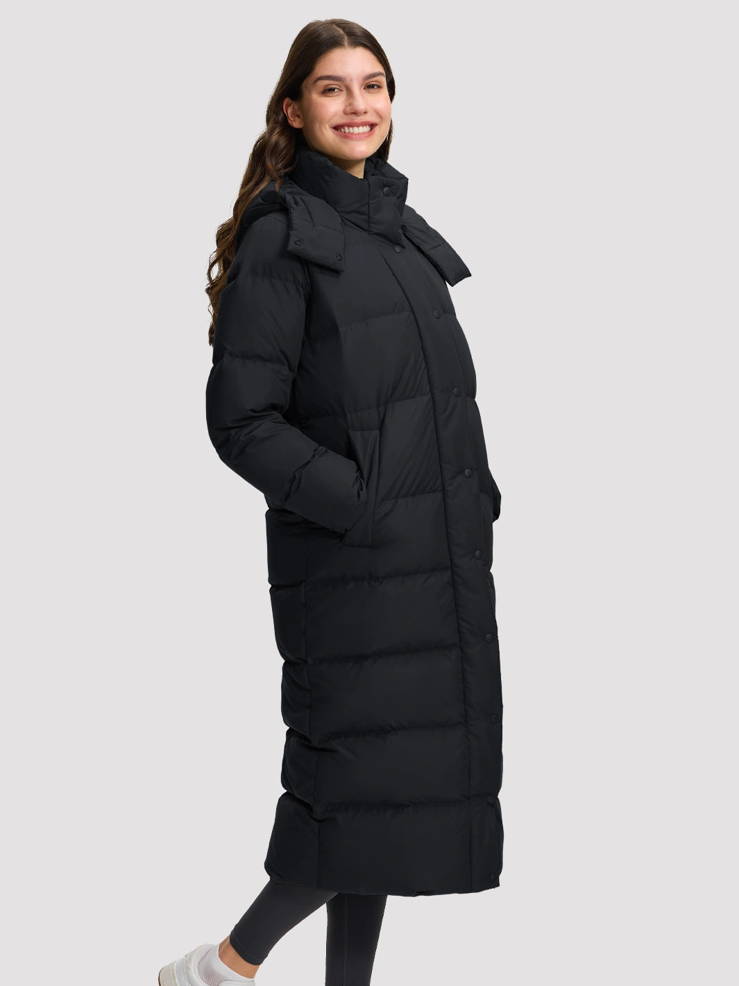 Women's Long Hooded Down Jacket PIONEER CAMP
