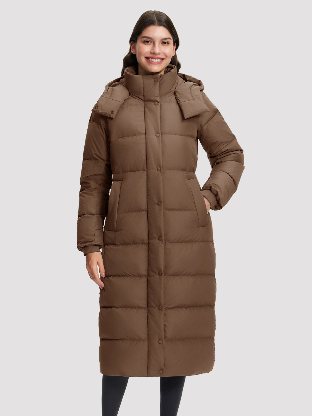 Women's Long Hooded Down Jacket PIONEER CAMP