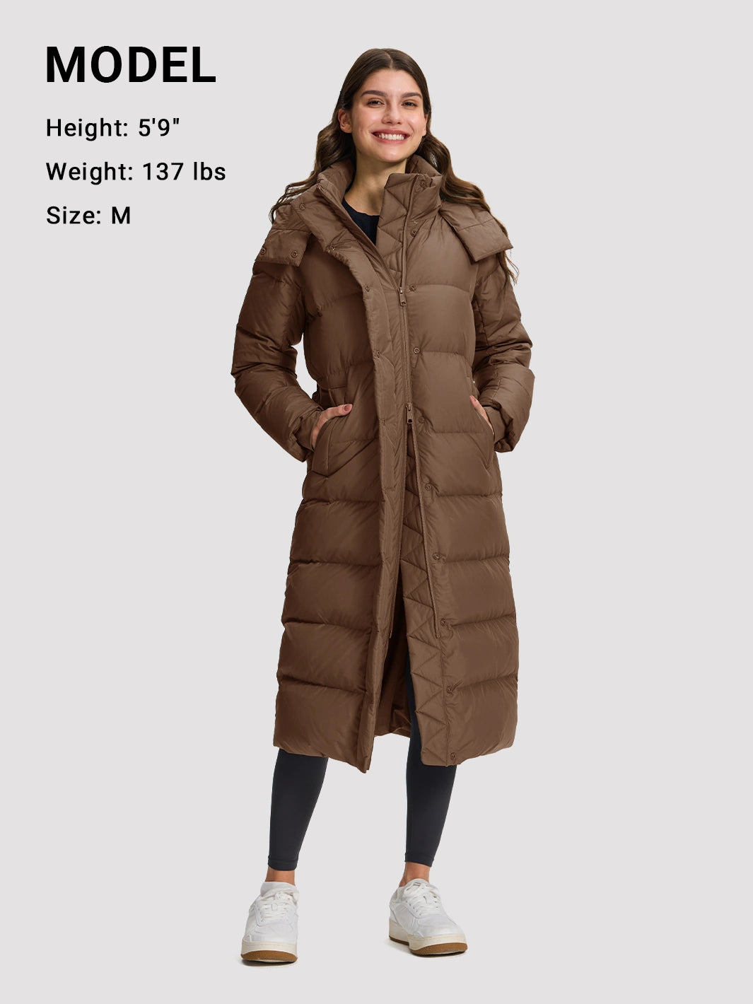 Women's Long Hooded Down Jacket PIONEER CAMP
