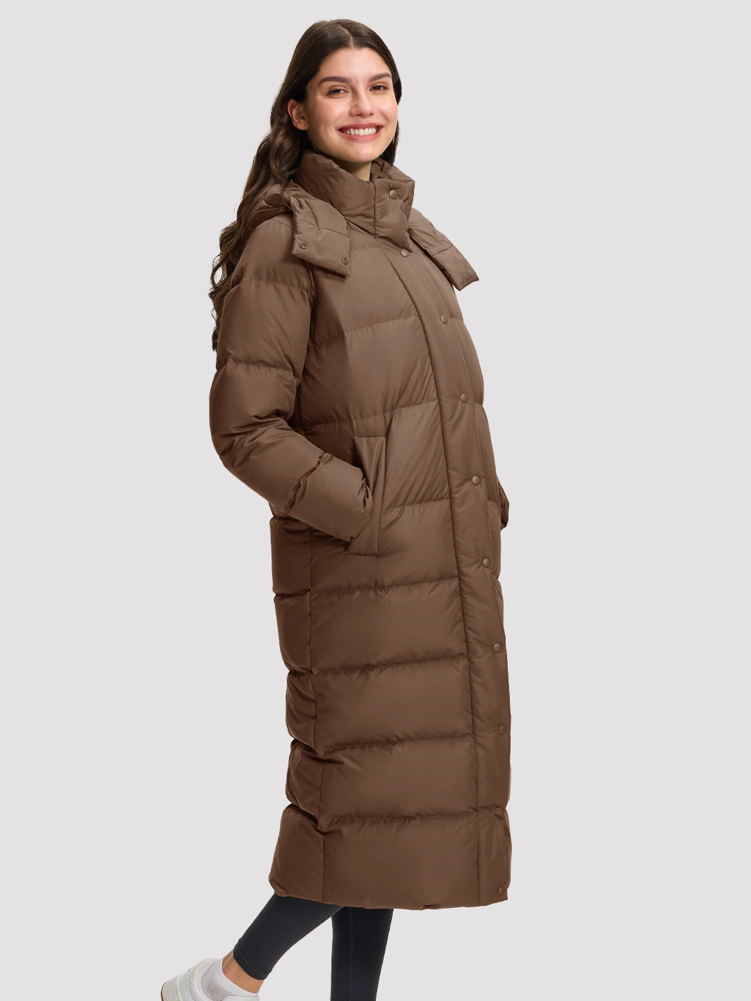 Women's Long Hooded Down Jacket PIONEER CAMP